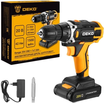 Дрель-шуруповерт Deko Banger 20V One+ аккум. патрон:быстрозажимной (083-1042) - купить недорого с доставкой в интернет-магазине