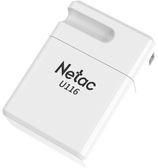 Флеш Диск Netac 64Gb U116 NT03U116N-064G-20WH USB2.0 белый - купить недорого с доставкой в интернет-магазине