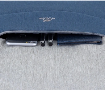 Рюкзак для ноутбука 17.3" Riva 7567 серый/темно-синий полиэстер - купить недорого с доставкой в интернет-магазине
