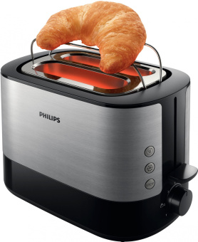 Тостер Philips HD2637/90 830Вт черный/серебристый - купить недорого с доставкой в интернет-магазине