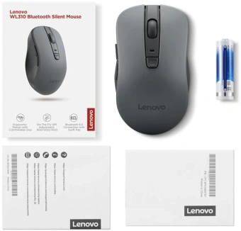 Мышь Lenovo WL310 Bluetooth Silent черный оптическая 1600dpi silent беспров. 5but (GY51Q65621) - купить недорого с доставкой в интернет-магазине