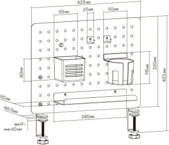 Органайзер Cactus CS-PB-BK черный - купить недорого с доставкой в интернет-магазине