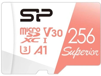 Флеш карта microSDXC 256GB Silicon Power SP256GBSTXDV3V20SP Superior + adapter - купить недорого с доставкой в интернет-магазине