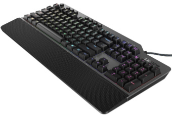 Клавиатура Lenovo Legion K500 RGB механическая черный USB Multimedia for gamer LED (подставка для запястий) - купить недорого с доставкой в интернет-магазине