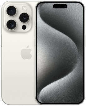 Смартфон Apple A3104 iPhone 15 Pro 256Gb белый титан моноблок 3G 4G 2Sim 6.1" 1179x2556 iOS 17 48Mpix 802.11 a/b/g/n/ac/ax NFC GPS Protect - купить недорого с доставкой в интернет-магазине