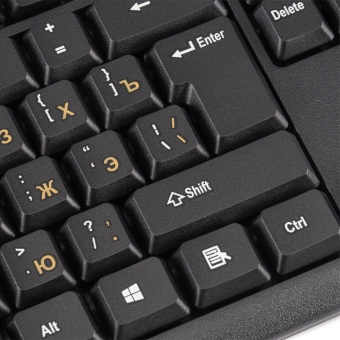 Клавиатура Оклик 130M черный USB (337077) кабель 1.6м - купить недорого с доставкой в интернет-магазине