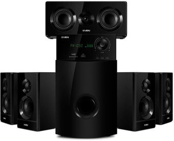Колонки Sven HT-210 5.1 черный 125Вт - купить недорого с доставкой в интернет-магазине