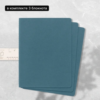Блокнот Moleskine CAHIER JOURNAL CH023B44 XLarge 190х250мм обложка картон 120стр. нелинованный голубой (3шт) - купить недорого с доставкой в интернет-магазине