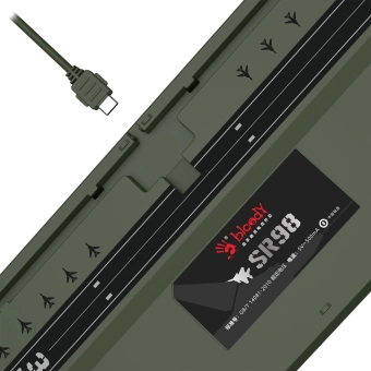 Клавиатура A4Tech Bloody S98 Aviator механическая зеленый USB for gamer LED (S98 AVIATOR) - купить недорого с доставкой в интернет-магазине