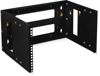 Кронштейн телекоммуникационный Cabeus NC-6U-BK настен. регул.глуб. 6U 19" 450мм нагр.:15кг черный - купить недорого с доставкой в интернет-магазине