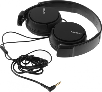 Гарнитура накладные Sony MDR-ZX110AP 1.2м черный проводные оголовье - купить недорого с доставкой в интернет-магазине