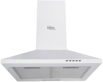 Вытяжка каминная Oasis KB-50W белый управление: кнопочное (1 мотор) - купить недорого с доставкой в интернет-магазине