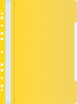 Папка-скоросшиватель Бюрократ PS-P20YEL A4 прозрач.верх.лист боков.перф. пластик желтый 0.12/0.16 - купить недорого с доставкой в интернет-магазине