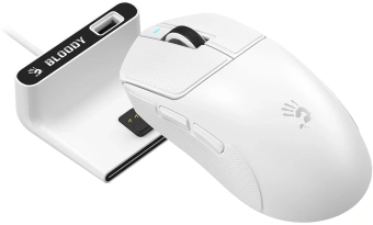 Мышь A4Tech Bloody R77 Ultra Dock белый оптическая 20000dpi беспров. USB 5but - купить недорого с доставкой в интернет-магазине