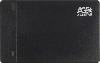 Внешний корпус для HDD/SSD AgeStar 3UB2P3 SATA III USB3.0 пластик черный 2.5" - купить недорого с доставкой в интернет-магазине
