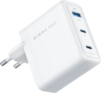 Сетевое зар./устр. Digma Pro DPW10C 100W 5A (PD+QC) 2хUSB-C/USB-A универсальное белый (DPW1С0G012WH) - купить недорого с доставкой в интернет-магазине