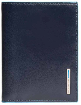 Кошелек мужской Piquadro Blue Square PU1393B2R/BLU2 темно-синий натур.кожа - купить недорого с доставкой в интернет-магазине