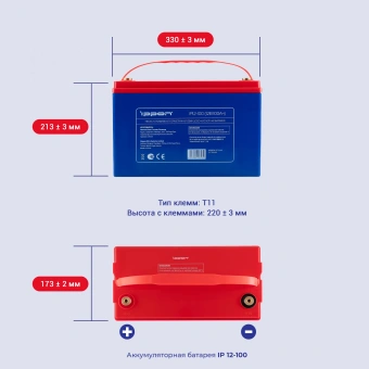 Батарея для ИБП Ippon IP12-100 12В 100Ач - купить недорого с доставкой в интернет-магазине