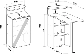 Стол для компьютера Сокол СП-19 складн. столешница ЛДСП бетон каркас хром (00-00015992) - купить недорого с доставкой в интернет-магазине