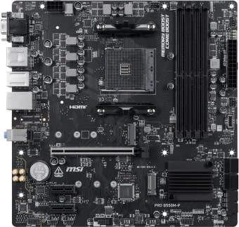 Материнская плата MSI PRO B550M-P Soc-AM4 AMD B550 4xDDR4 mATX AC`97 8ch(7.1) GbLAN RAID+VGA+HDMI+DP - купить недорого с доставкой в интернет-магазине