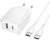 Сетевое зар./устр. Hoco CS112A Lounge PD30W+QC3.0 with cable 30W (PD+QC) белый (80417) - цена, купить или заказать с доставкой в интернет-магазине Сетевое зар./устр. Hoco CS112A Lounge PD30W+QC3.0 with cable 30W (PD+QC) белый (80417) - купить недорого с доставкой в интернет-магазине