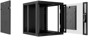 Шкаф коммутационный Cabeus (SH-05F-15U60/60-R-BK) настенный 15U 600x600мм пер.дв.стекл 60кг черный 540мм 769мм IP20 сталь - купить недорого с доставкой в интернет-магазине