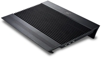 Подставка для ноутбука Deepcool N8 (DP-N24N-N8BK) 17" 380x278x55мм 25дБ 3xUSB 2x 140ммFAN 1244г алюминий черный - купить недорого с доставкой в интернет-магазине