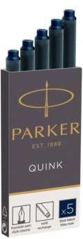 Картридж Parker Quink Z11 (1950385) черный/синие чернила для ручек перьевых (5шт) - купить недорого с доставкой в интернет-магазине