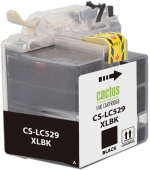 Картридж струйный Cactus CS-LC529XLBK черный (61мл) для Brother DCP-J100/J105/J200 с чипом - купить недорого с доставкой в интернет-магазине