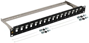 Патч-панель наборная Lanmaster LAN-PPN16OK-UTP 19" 1U 16x UTP - купить недорого с доставкой в интернет-магазине