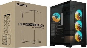 Корпус Gigabyte GB-C500P ST черный без БП ATX 3x120mm 6x140mm 2xUSB3.0 1xUSB3.1 audio bott PSU - купить недорого с доставкой в интернет-магазине