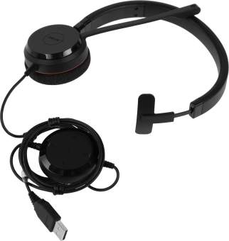 Наушники с микрофоном Jabra Evolve 20 MS Mono черный 1.2м накладные USB оголовье (4993-823-109) - купить недорого с доставкой в интернет-магазине