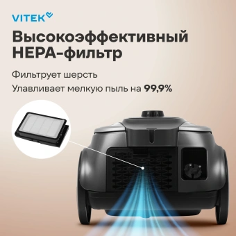 Пылесос Vitek VT-1828 1400Вт (в компл.:4мешка) - купить недорого с доставкой в интернет-магазине
