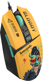 Мышь A4Tech Bloody W63 Max Renegade желтый/рисунок оптическая 12000dpi USB (W63 MAX) - купить недорого с доставкой в интернет-магазине