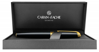 Ручка роллер Carandache Leman Ebony (4779.282) black lacquered GP F черн. черн. подар.кор. - купить недорого с доставкой в интернет-магазине