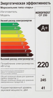 Морозильный ларь Nordfrost CF 250 белый 65Вт - купить недорого с доставкой в интернет-магазине