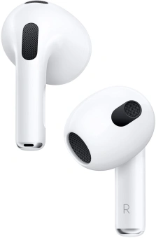 Гарнитура вкладыши Apple AirPods 3 A2565,A2564,A2897 белый беспроводные bluetooth в ушной раковине (MPNY3CH/A) - купить недорого с доставкой в интернет-магазине