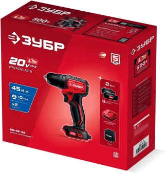 Дрель-шуруповерт Зубр ДБ-45-22 40Вт аккум. патрон:быстрозажимной - купить недорого с доставкой в интернет-магазине