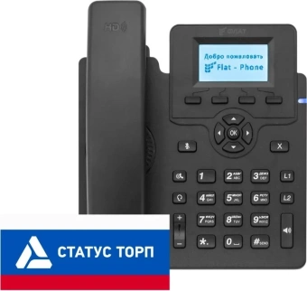 Телефон IP Флат Flat-Phone-C10/RU    черный - купить недорого с доставкой в интернет-магазине