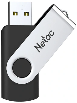 Флеш Диск Netac 128GB U505 NT03U505N-128G-20BK USB2.0 черный/серебристый - купить недорого с доставкой в интернет-магазине