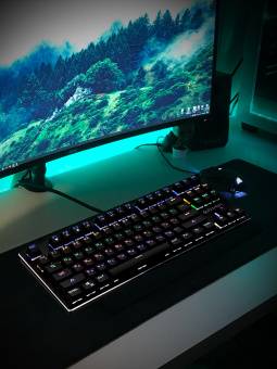 Клавиатура SunWind SW-K900G механическая черный USB Multimedia for gamer LED - купить недорого с доставкой в интернет-магазине