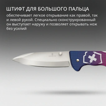 Нож перочинный Victorinox Evoke Alox (0.9415.D221) 136мм 5функц. синий/красный подар.коробка в комплекте: паракорд - купить недорого с доставкой в интернет-магазине