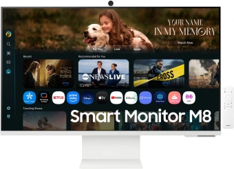 Монитор Samsung 32" S32FM801UMXUE белый VA LED 4ms 16:9 HDMI M/M Cam матовая HAS Piv 3000:1 400cd 178гр/178гр 3840x2160 60Hz 4K USB 7кг - купить недорого с доставкой в интернет-магазине