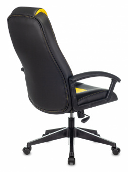 Кресло игровое Zombie 8 черный/желтый эко.кожа крестов. пластик - купить недорого с доставкой в интернет-магазине