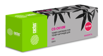 Картридж лазерный Cactus CS-O610M 44315322 пурпурный (6000стр.) для Oki C610 - купить недорого с доставкой в интернет-магазине