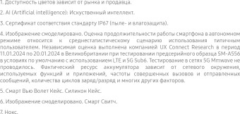 Смартфон Samsung SM-A556E Galaxy A55 5G 128Gb 8Gb лаванда моноблок 3G 4G 2Sim 6.6" 1080x2340 Android 14 50Mpix 802.11 a/b/g/n/ac/ax NFC GPS GSM900/1800 GSM1900 TouchSc Protect microSD max1024Gb - купить недорого с доставкой в интернет-магазине