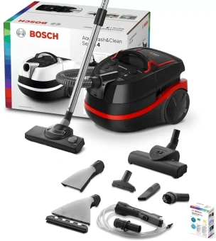 Пылесос Bosch Serie 4 BWD421POW 2100Вт черный/красный - купить недорого с доставкой в интернет-магазине