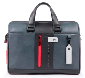 Сумка мужская Piquadro Urban CA3339UB00/GRN с отделением для ноутбука 15.6" серая/черная натур.кожа - купить недорого с доставкой в интернет-магазине