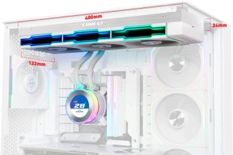 Система водяного охлаждения Lian-Li HydroShift II LCD-C 360TL ARGB Soc-AM5/AM4/1700/1851 белый 4-pin 33dB Al+Cu LCD Ret (G89.GHS2LCD36TW.R0) - купить недорого с доставкой в интернет-магазине