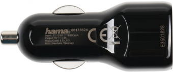 Автомобильное зар./устр. Hama H-1401660 12W 1.2A+1.2A 2xUSB универсальное черный (00173624) - купить недорого с доставкой в интернет-магазине